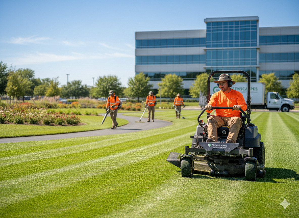 Commercial lawn care service